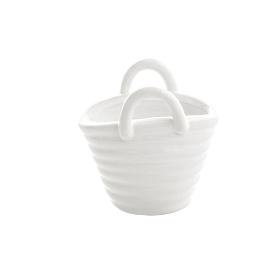 VAZĂ MICĂ DIN CERAMICĂ ÎN FORMĂ DE COȘ