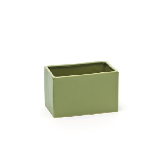 VAS CERAMIC RECTANGULAR VERDE