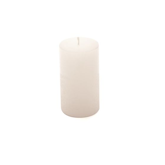 CANDLE RUSTIC ROUND WHITE