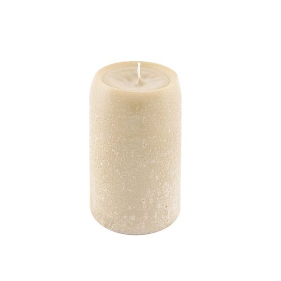 CANDLE RUSTIC ROUND IVORY