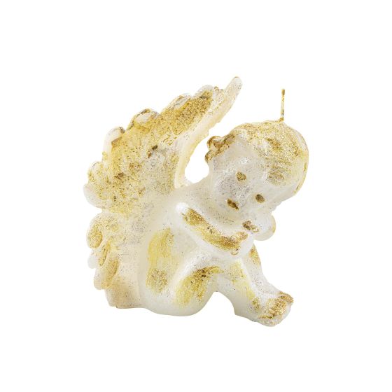 CANDLE ANGEL 1,2 GOLD GLITTER