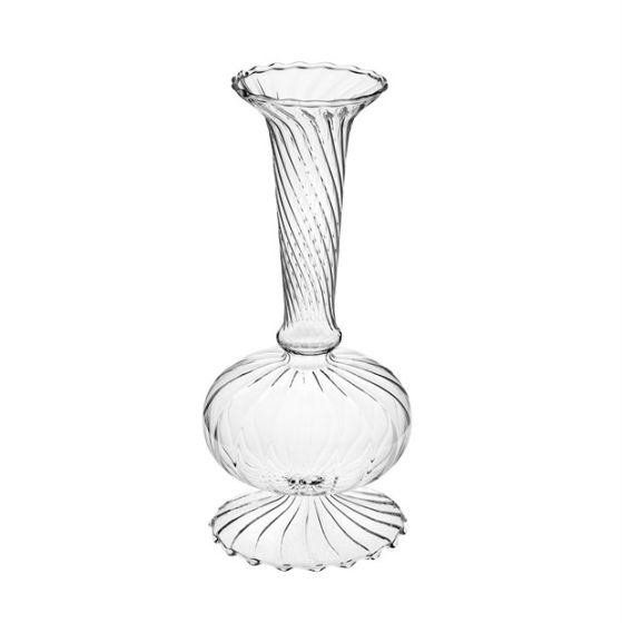 OPTIC GLASS SINGLE-FLOWER VASE