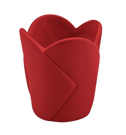 SMALL VASE CERAMIC RED