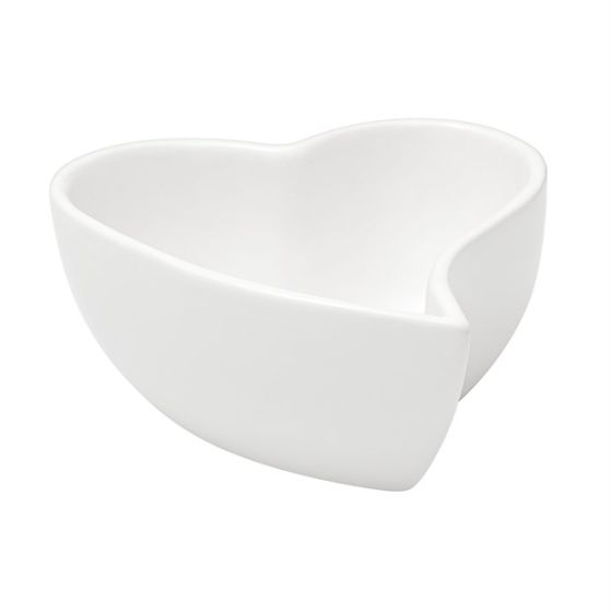 CERAMIC HEART WHITE MEDIUM