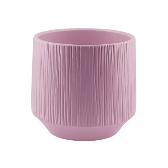 RIBBED CYLINDER CERAMIC PINK