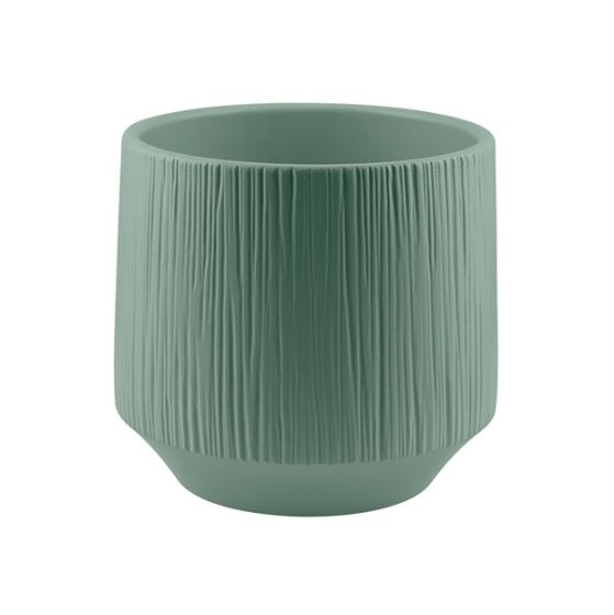 RIBBED CYLINDER CERAMIC MINT GREEN