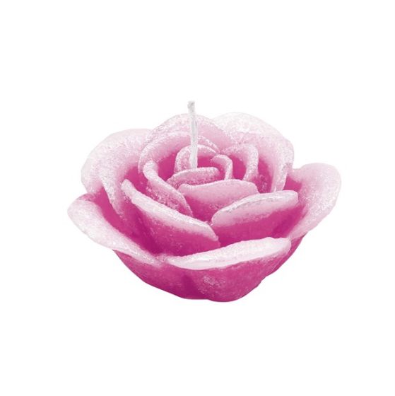 CANDLE ROSE 1 PEARLY PINK