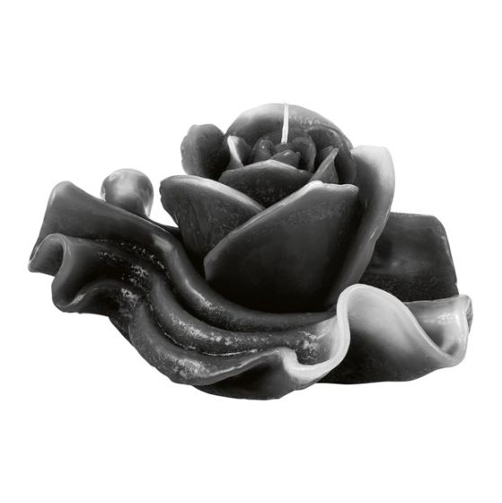 CANDLE NAPKIN WITH BUD BLACK