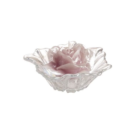 CANDLE FINE ROSE PEARLY ANTIQUE PINK WITH EF-51