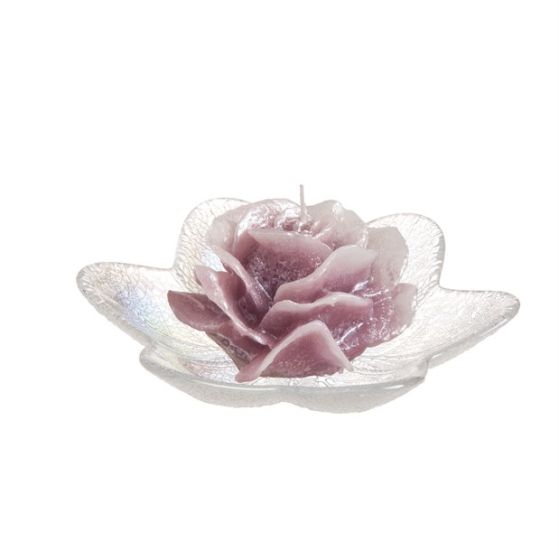 CANDLE LOVE ROSE PEARLY ANTIQUE PINK WITH EF-52