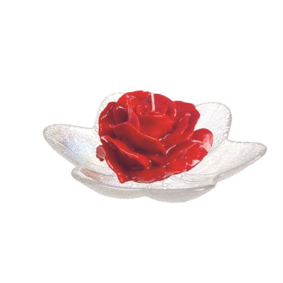 CANDLE LOVE ROSE LACQUERED RED WITH EF-52