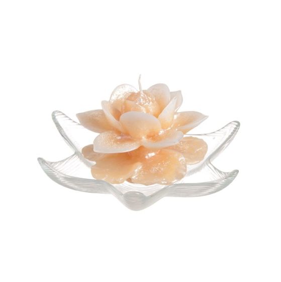 LUMÂNARE FRUMOASĂ ROSE PERLAT IVORY CU EF-11