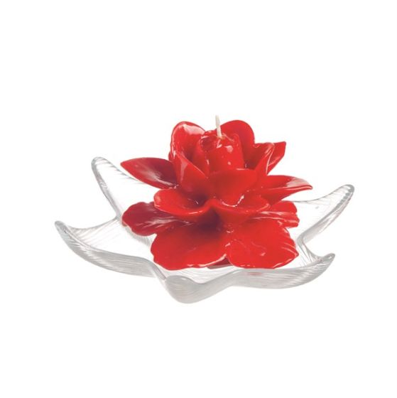 CANDLE BEAUTIFUL ROSE LACQUERED RED WITH EF-11