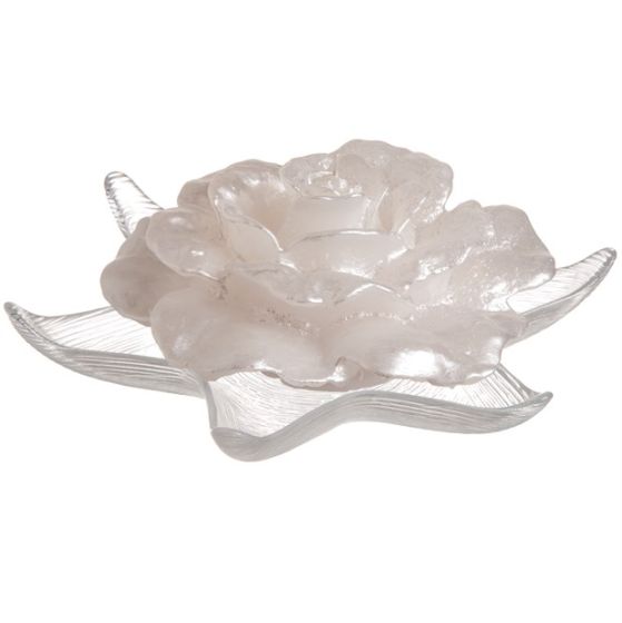 CANDLE UNIQUE ROSE PEARLY WHITE WITH EF-12