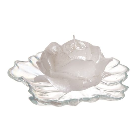 CANDLE CANDID ROSE PEARLY WHITE WITH EF-54