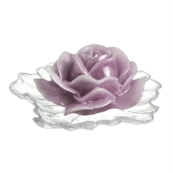 CANDLE CANDID ROSE PEARLY ANTIQUE PINK WITH EF-54