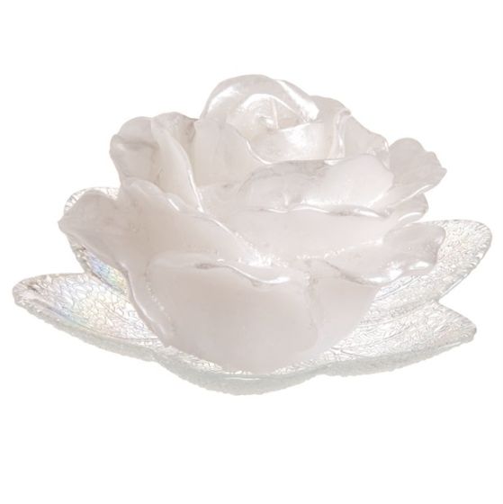 LUMÂNARE SWEET ROSE, ALB PERLAT, CU EF-53