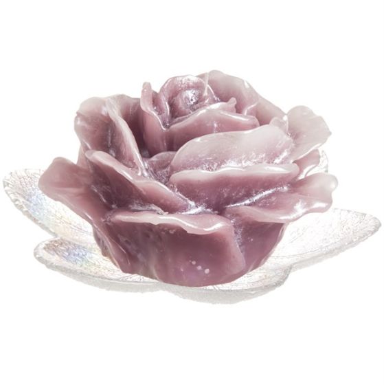 CANDLE SWEET ROSE PEARLY ANTIQUE PINK WITH EF-53