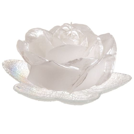 CANDLE VIRGIN ROSE PEARLY WHITE WITH EF-53