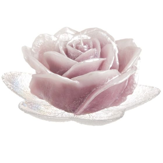 CANDLE VIRGIN ROSE PEARLY ANTIQUE PINK WITH EF-53