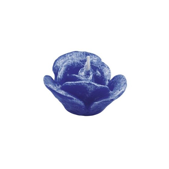 CANDLE THREE-PETAL ROSE PEARLY BLUE