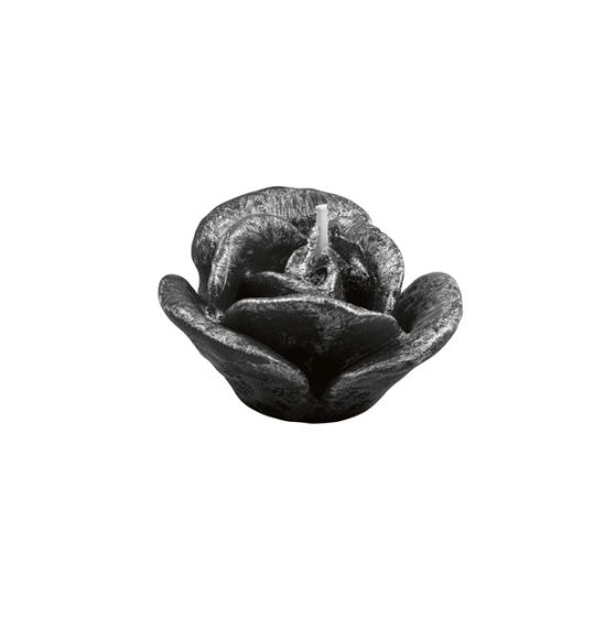 CANDLE THREE-PETAL ROSE PEARLY BLACK
