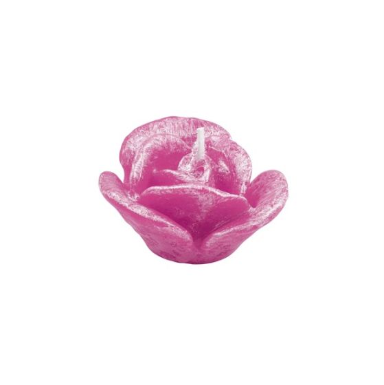 CANDLE THREE-PETAL ROSE PEARLY PINK