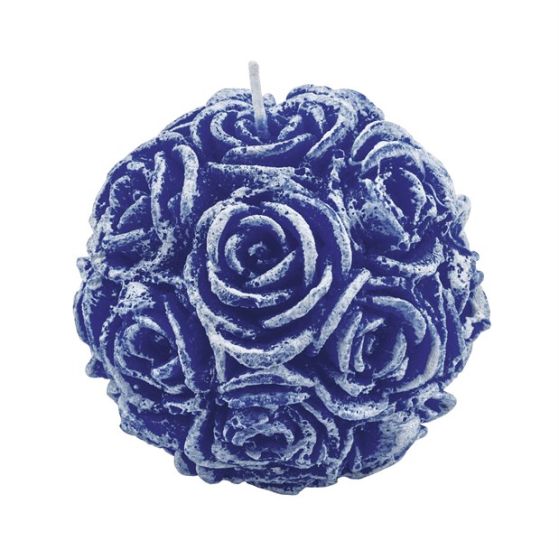 CANDLE SMALL BEAUTIFUL SPHERE PEARLY BLUE