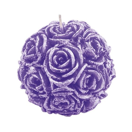 CANDLE SMALL BEAUTIFUL SPHERE PEARLY LILAC