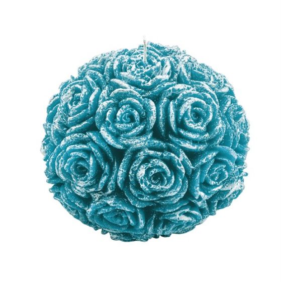 CANDLE LARGE BEAUTIFUL SPHERE PEARLY TIFFANY