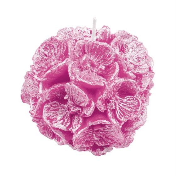 CANDLE SMALL SPHERE WITH ORCHID PEARLY PINK