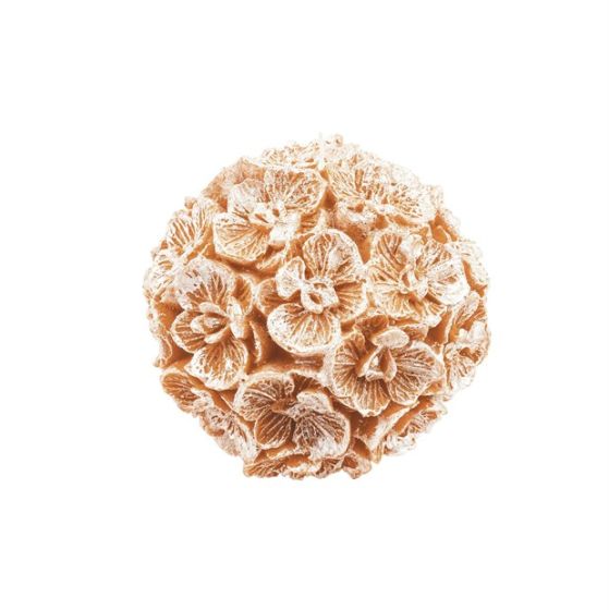 CANDLE MEDIUM SPHERE WITH ORCHID PEARLY IVORY