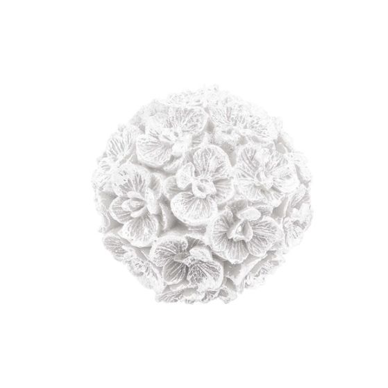 CANDLE MEDIUM SPHERE WITH ORCHID PEARLY WHITE