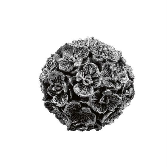 CANDLE MEDIUM SPHERE WITH ORCHID PEARLY BLACK