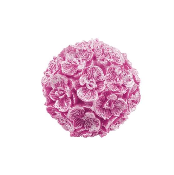 CANDLE MEDIUM SPHERE WITH ORCHID PEARLY PINK