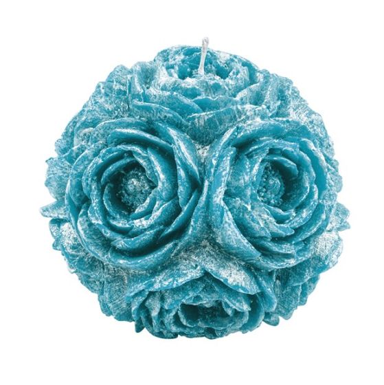 CANDLE SPHERE WITH RANUNCULUS PEARLY TIFFANY