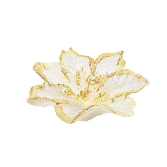 CANDLE CHRISTMAS STAR MEDIUM GOLD GLITTER