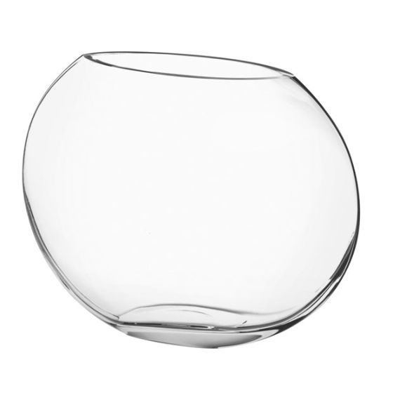 GLASS OVAL VASE