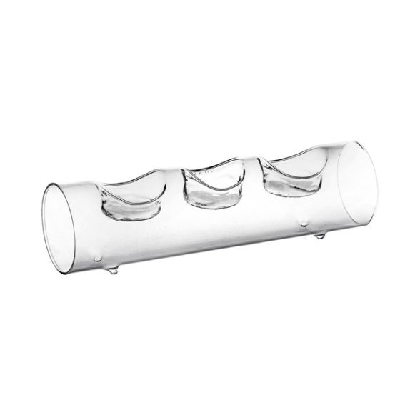GLASS T-LIGHT HOLDER 3 FLAMES
