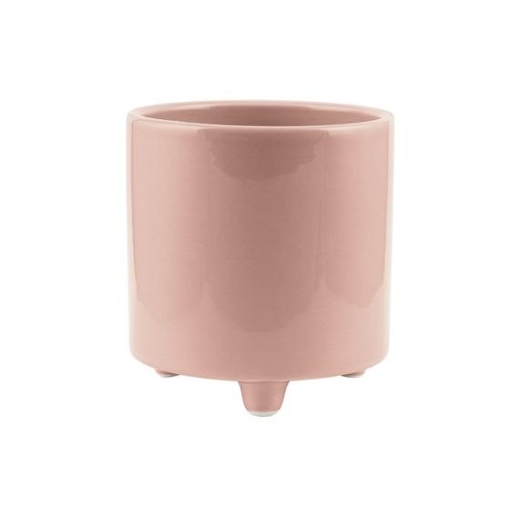 CERAMIC CYLINDER WITH BASE SALMON