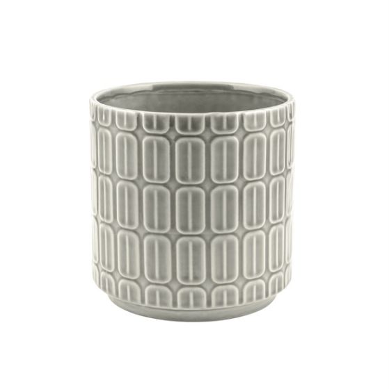 VAZĂ CERAMICĂ GRI ÎNGRADAT