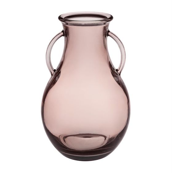 GLASS VASE FOR FLOWERS PINK