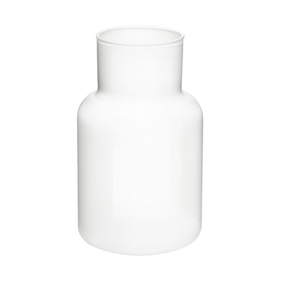 WHITE GLASS VASE